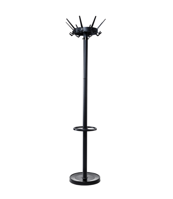 Kapstok MAUL Caligo staand 175cm 32 haken zwart RAL9004 afbeelding