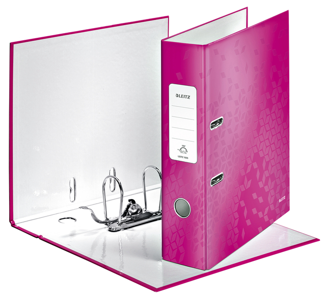 Ordner Leitz WoW 180° gelamineerd 80mm A4 roze afbeelding