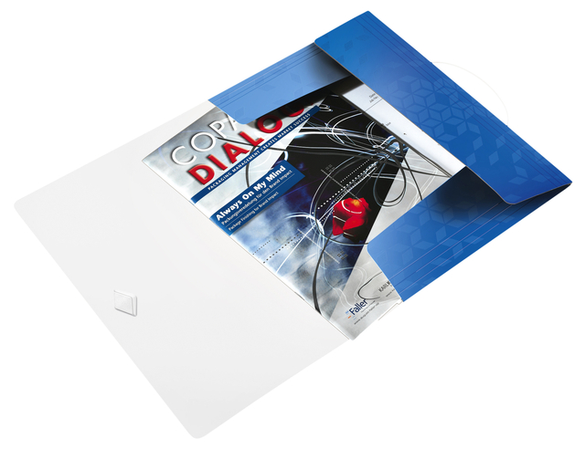 Elastomap Leitz WOW A4 3 kleppen PP blauw — Foto 2 van 2