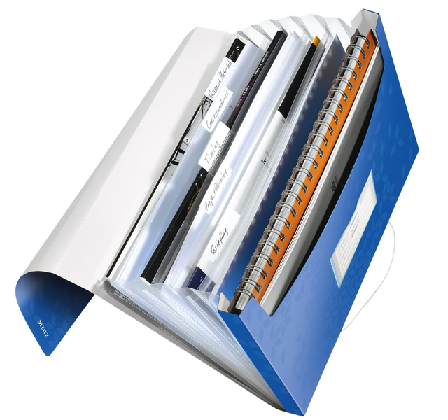 Projectmap Leitz WOW voor A4 6 vaks PP blauw — Foto 2 van 2