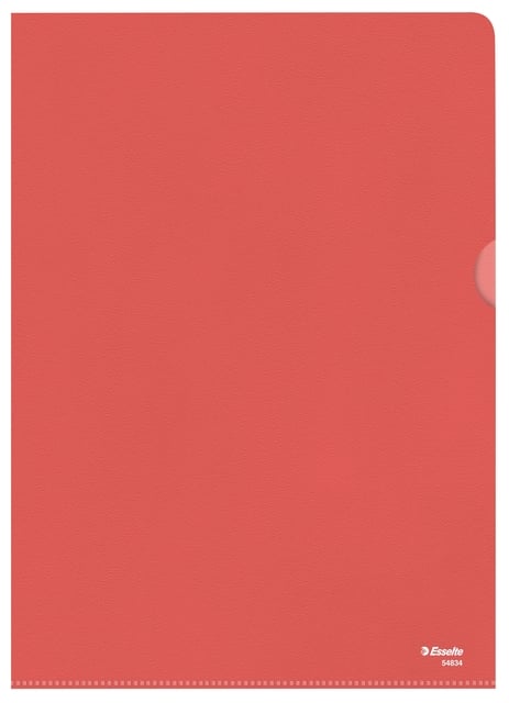 Insteekmap L-model Esselte standaard A4 0.11mm PP rood 100 stuks afbeelding