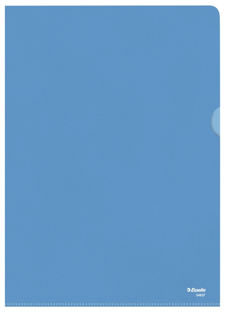 Insteekmap L-model Esselte standaard A4 0.11mm PP blauw 100 stuks