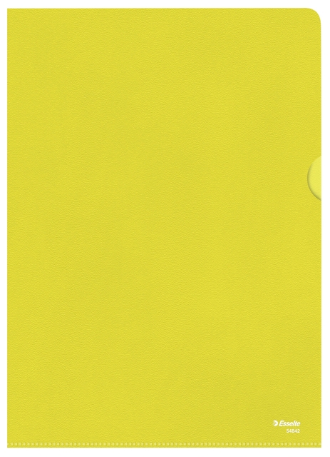 Insteekmap L-model Esselte standaard A4 0.11mm PP geel 100 stuks afbeelding
