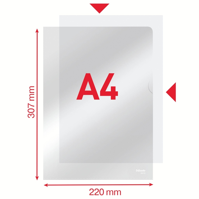 L-map Esselte standaard copy safe 0.11mm PP A4 glashelder — Foto 2 van 2