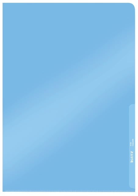 Insteekmap L-model Leitz Premium lasnaad copy safe 0.15mm PVC A4 blauw 100 stuks afbeelding