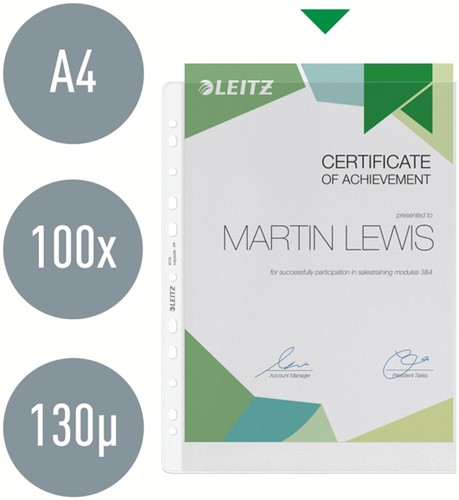 Showtas Leitz premium A4 0.13mm PP transparant-3
