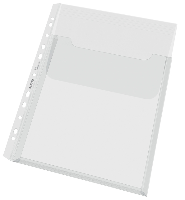 Harmonica showtas Leitz Premium met bovenklep copy safe PP A4 glashelder 5 stuks