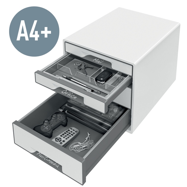Ladenblok Leitz WOW CUBE A4 maxi 4 laden wit/grijs — Foto 2 van 2