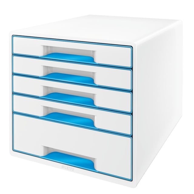 Ladenblok Leitz WOW 5 laden wit/blauw afbeelding