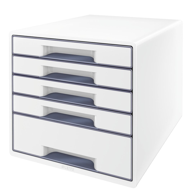 Ladenblok Leitz WOW CUBE A4 maxi 5 laden wit/grijs afbeelding