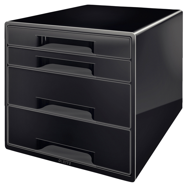 Ladenblok Leitz WOW CUBE A4 maxi 4 laden zwart afbeelding