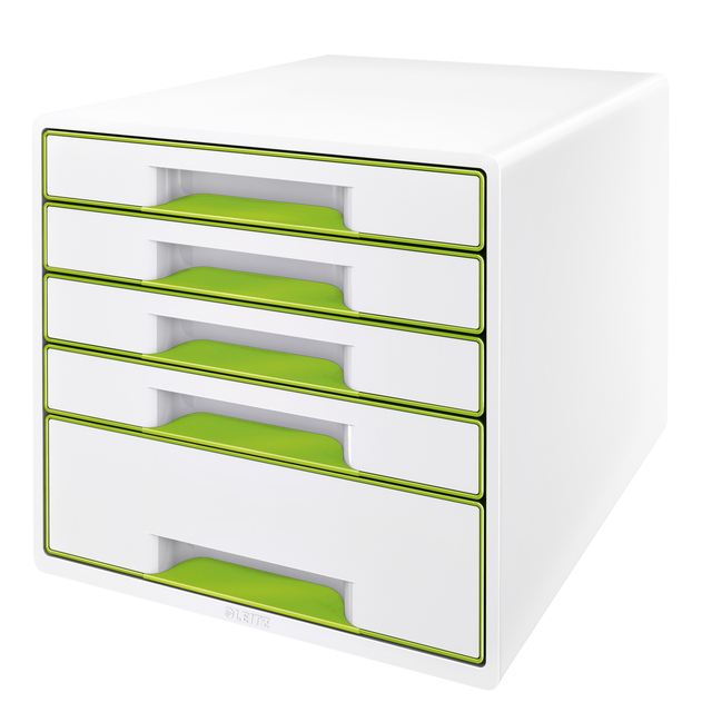 Ladenblok Leitz WOW CUBE 5 laden wit/groen afbeelding