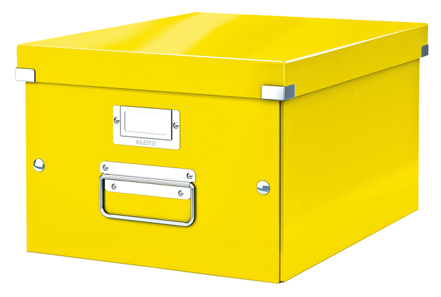 Opbergdoos Leitz Click & Store WOW middel gerecycled karton 281x200x370mm geel afbeelding