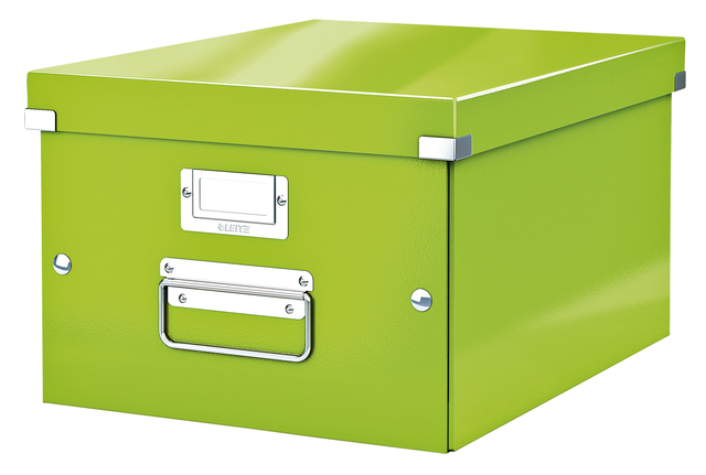 Opbergdoos Leitz Click & Store WOW middel gerecycled karton 281x200x370mm groen afbeelding