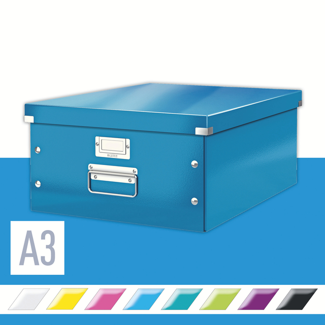 Opbergdoos Leitz Click & Store WOW groot 369x200x482mm blauw afbeelding