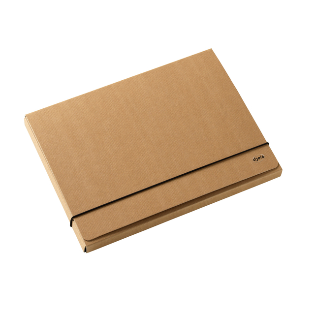 Elastobox Kraft Line A4 3 kleppen bruin afbeelding