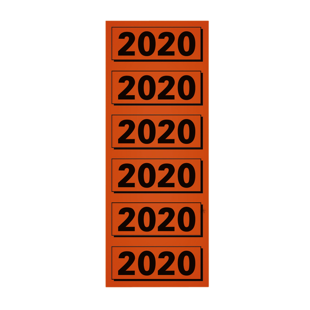 Rugetiket Elba 2020 57x25mm rood 120 stuks afbeelding