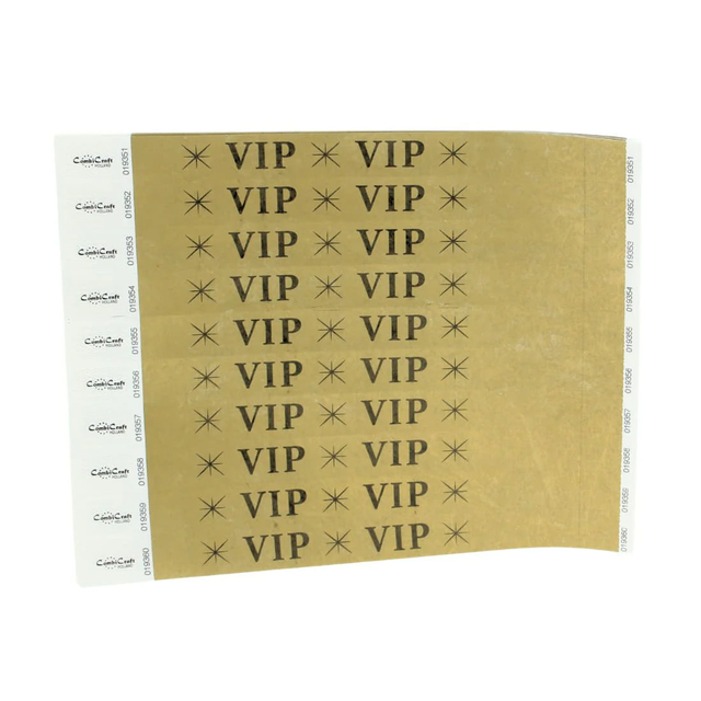 Polsbandje CombiCraft met opdruk VIP wit 100 stuks afbeelding