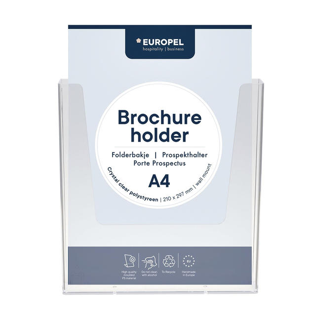 Folderhouder Europel wand A4 transparant afbeelding