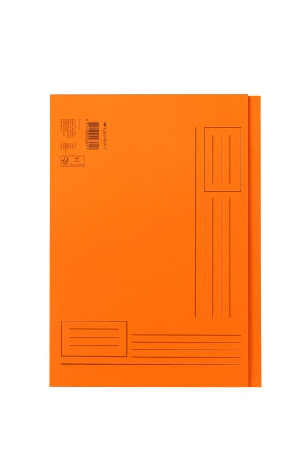 Vouwmap Quantore A4 ongelijke zijde 250gr oranje afbeelding