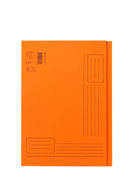 Vouwmap Quantore A4 ongelijke zijde 320gr oranje