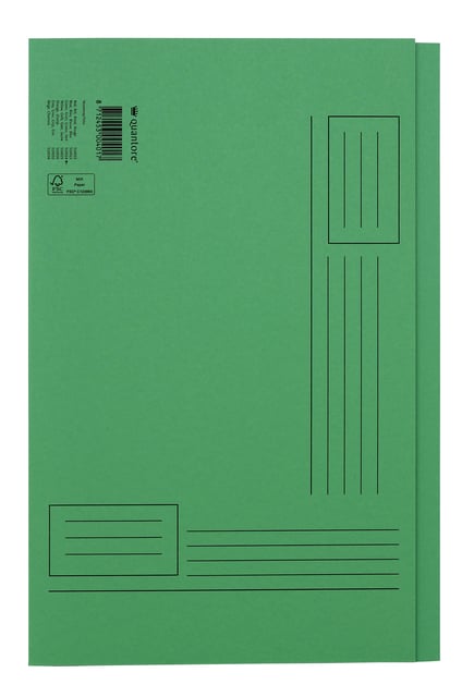 Vouwmap Quantore Folio ongelijke zijde 250gr groen afbeelding