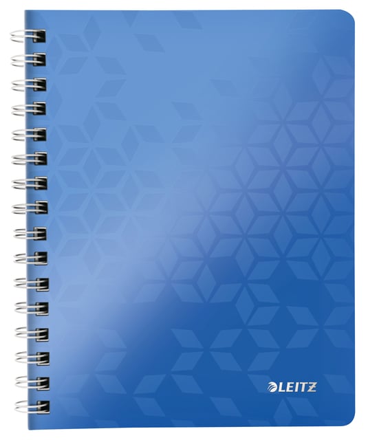 Notitieboek Leitz WOW A5 spiraal PP lijn blauw afbeelding