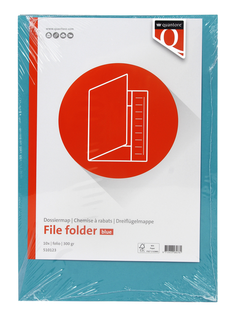 Dossiermap Quantore folio 300gr blauw — Foto 2 van 2