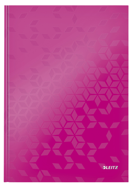 Notitieboek Leitz WOW A4 160 pagina&apos;s 90gr lijn roze afbeelding