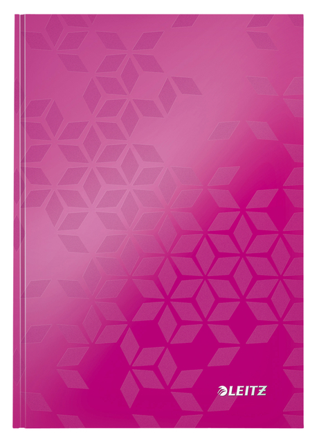 Notitieboek Leitz WOW A5 160blz 90gr lijn roze afbeelding