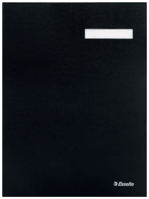 Vloeiboek Esselte 6210 karton 20 tabbladen zwart afbeelding