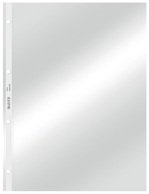 Showtas Leitz Premium standaard copy safe 0.09mm 4-gaats PVC A4 glashelder 100 stuks