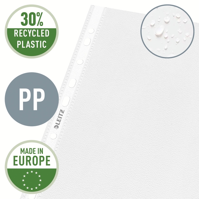 Showtas Leitz Premium 0.10mm PP A4 transparant 100 stuks — Foto 2 van 2