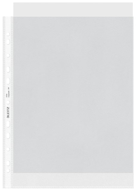 Showtas Leitz Premium 0.10mm PP A4 transparant 100 stuks afbeelding