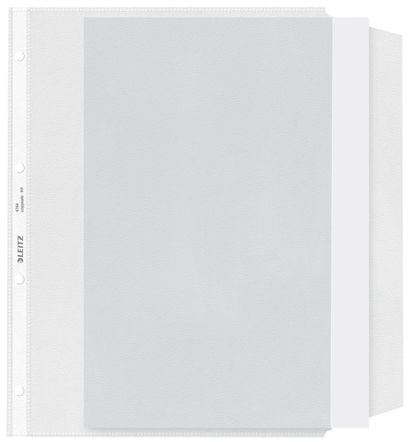 Showtas Leitz Premium met klep copy safe 0.13mm PP A4 transparant 50 stuks afbeelding
