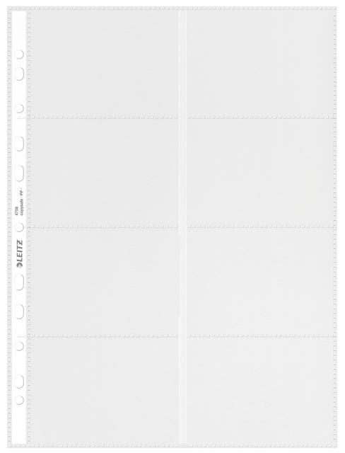 Showtas Leitz Premium voor visitekaartjes copy safe PP A4 glashelder 10 stuks afbeelding