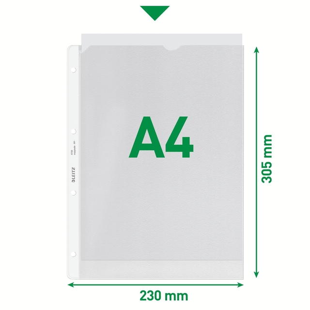 Showtas Leitz Premium copy safe 0.13mm 4-gaats PP A4 transparant 100 stuks — Foto 2 van 2