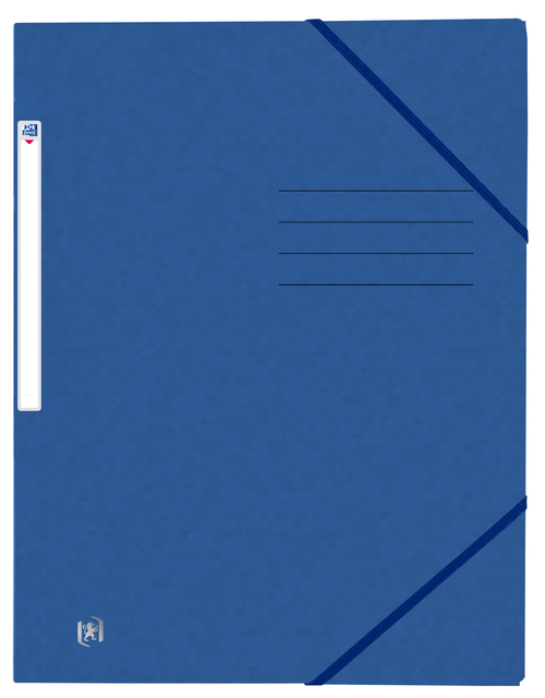 Elastomap Oxford Top File+ A4 3 kleppen 390gr blauw afbeelding