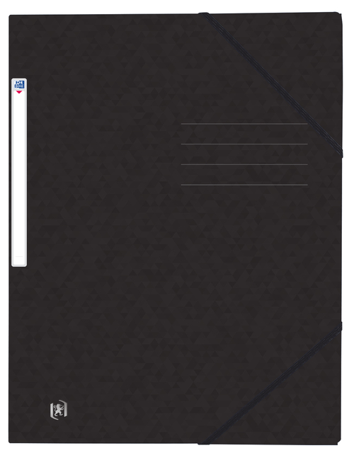 Elastomap Oxford Top File+ A4 3 kleppen 390gr zwart afbeelding