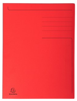 Dossiermap Exacompta Forever A4 3 kleppen 280gr rood