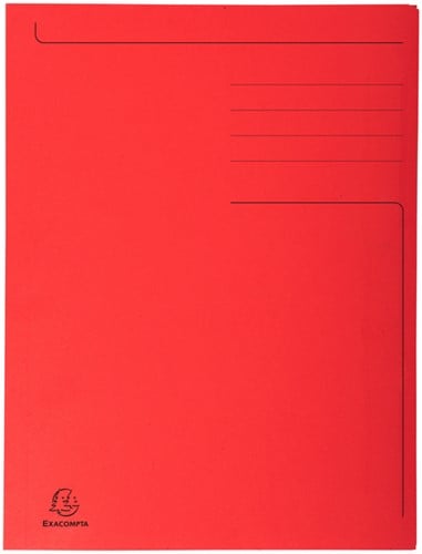 Dossiermap Exacompta Forever A4 3 kleppen 280gr rood