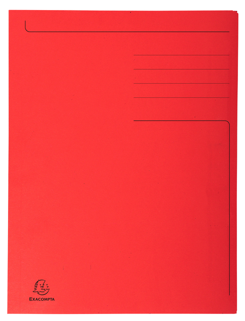 Dossiermap Exacompta Forever A4 3 kleppen 280gr rood afbeelding