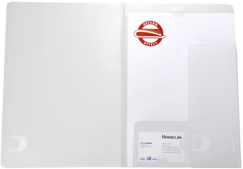 Offertemap Oxford A4 met insteektas 2 kleppen 0.5mm PP transparant