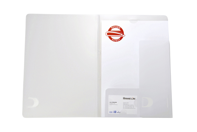 Offertemap Oxford A4 met insteektas 2 kleppen 0,5mm PP transparant afbeelding