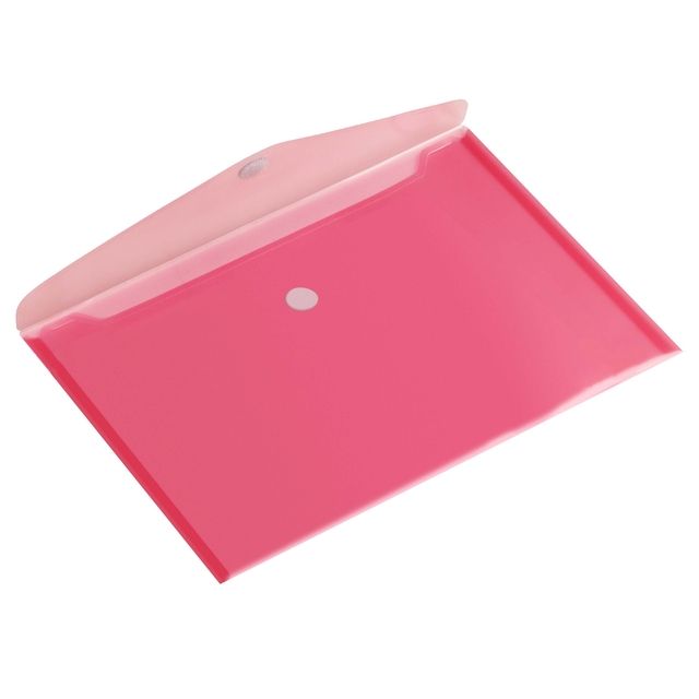 Enveloptas Europel A5 250x180mm dwars transparant rood afbeelding