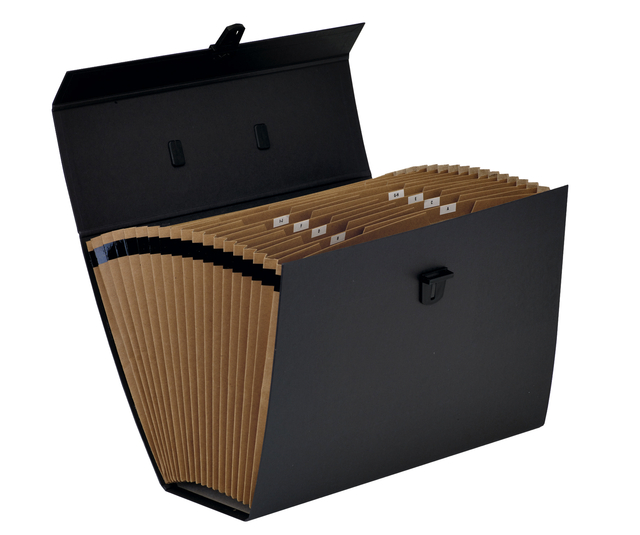 Sorteerkoffer Bankers Box Handifile 19-vaks zwart — Foto 2 van 2