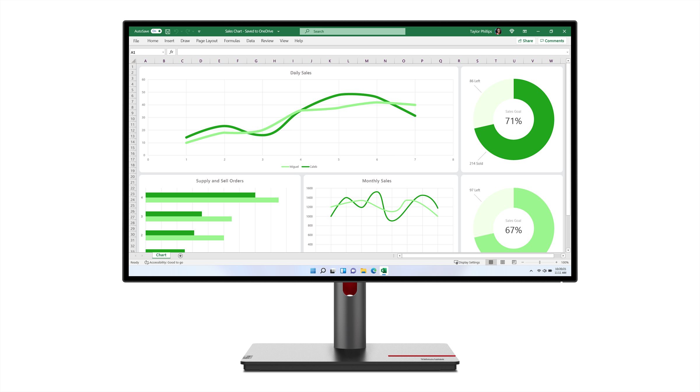 Lenovo ThinkVision P27q-30 LED display 68,6 cm (27") 2560 x 1440 Pixels Quad HD Zwart afbeelding