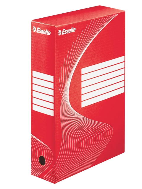 Archiefdoos Esselte Boxycolor 80mm 352x250mm rood afbeelding