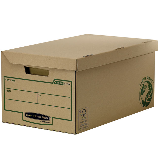 Archiefdoos Bankers Box Earth flip top bruin afbeelding