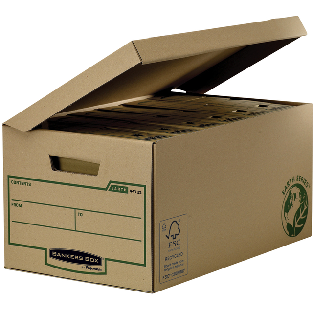 Opbergdoos Bankers Box Earth flip top bruin — Foto 2 van 2